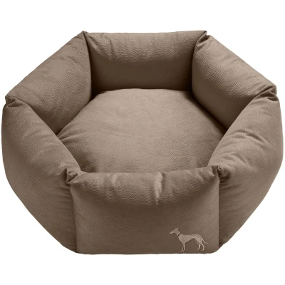 Abbildung von Orthopädisches Hundesofa Merida 6 eckig L (Ø 90 cm), Taupe