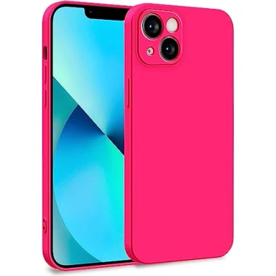 Abbildung von MyGadget Hülle kompatibel mit iPhone 13 Zweilagige Handyhülle Kameraschutz Cover Innenfutter &amp; Silikon außen Pink