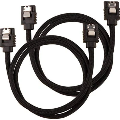 Abbildung von Corsair Premium Sleeved SATA 3 Kabel (6Gbps, 60 cm) Schwarz
