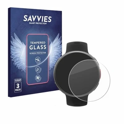 Abbildung von Savvies Panzer Schutz Glas für Polar Vantage V2 (3 Stück) 9H Hartglas, Anti Fingerprint, Displayschutz