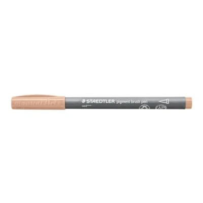Abbildung von STAEDTLER brush pen pigment Arts, sand, pigmentierte Premium Zeichentusche, Pinselspitze für variable Linienbreite, wasserfest, schnelltrocknend, 10 pens im Kartonetui, 371 450