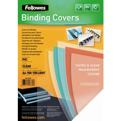 Abbildung von Fellowes Deckfolien für Bindemappen DIN A4 0.15 mm transparent