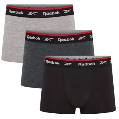 Abbildung von Reebok Redgrave 3 PACK Panties, Herren, Größe: Large, Black charcoal grey marl