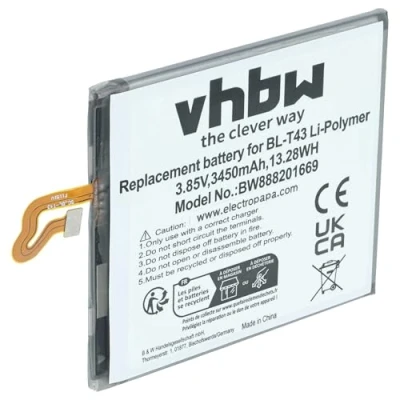 Abbildung von vhbw Akku Ersatz für LG EAC64518901, BL T43 Handy Smartphone Telefon (3450 mAh, 3,85 V, Li Polymer)