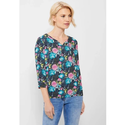 Abbildung von Cecil Print Bluse, Damen, Größe: XXL, Blau