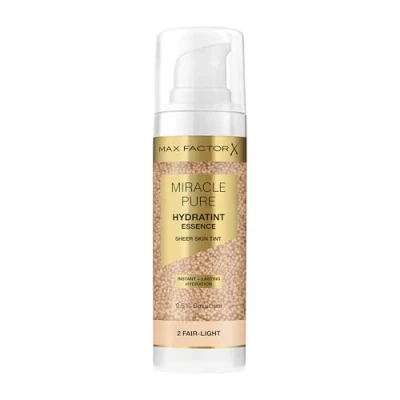 Abbildung von Max Factor Miracle Pure Hydratint Essence Foundation, 2 Fair Light, bis zu 24 Stunden Feuchtigkeit, 71% Formel auf Wasserbasis, natürliche Abdeckung, vegane