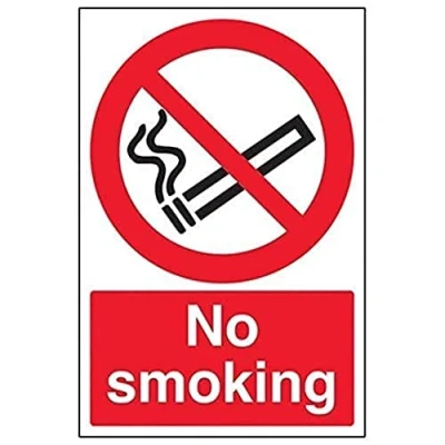 Abbildung von vsafety 57034 au s &quot;No Smoking&quot; Verbot Zeichen, selbstklebend, Portrait, 200 mm x 300 mm, schwarz/rot