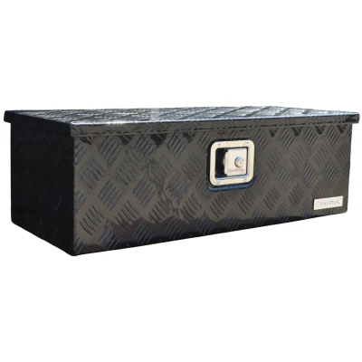 Abbildung von Aluminium Traubenblech Disselbox/Werkzeugkasten/Disselkasten mit Griffen 765x330x245 mm inklusive integriertem Schloss 2,5 dickes Material