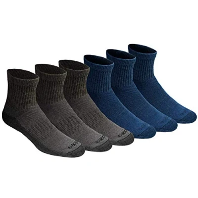 Abbildung von Dickies Herren Dri tech Moisture Control Quarter, Available in M XXL (6, 12, 18 Pairs) Socken, Gemischter Denim (6 Paar), XL (6er Pack)