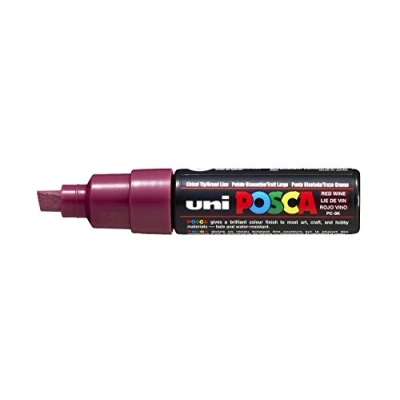 Abbildung von uni ball 182626 POSCA Marker mit breiter Keilspitze, weinrot