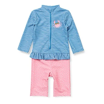 Abbildung von Playshoes UV Schutz Einteiler Unisex Kinder Badeanzug Schwimmanzug Badebekleidung, Krebs Langarm, 98/104
