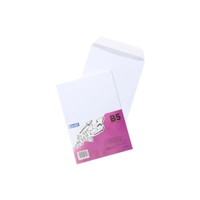 Abbildung von Bantex Briefumschläge DIN B5 (25 x 17,6 cm) / Umschläge mit Abziehstreifen, 25 Stück in Folienpackung (Weiß)