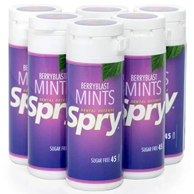 Abbildung von Xylitol Spry Berryblast 45 Mints (Pack of 6, Total 270 Mints)