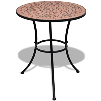 Abbildung von vidaXL Mosaik Gartentisch Ø 60 cm Beistelltisch Mosaiktisch Gartenmöbel Tisch