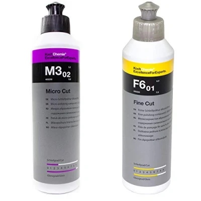 Abbildung von Feine Schleifpolitur Siliconölfrei Fine Cut F6.01 &amp; Micro Finish M3.02 Koch Chemie je 250 ml