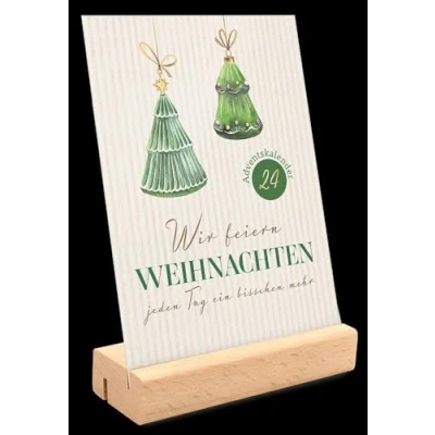 Abbildung von Wir feiern Weihnachten Adventskalender mit Holzaufsteller: Jeden Tag ein bisschen mehr (Historisch Theologische Auslegung)