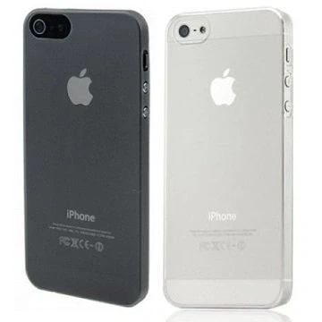 Abbildung von itronik 2X Ultra dünne Schutzhülle kompatibel mit Apple iPhone 5 5S 5SE Hülle 0,2mm in schwarz und weiß transparent