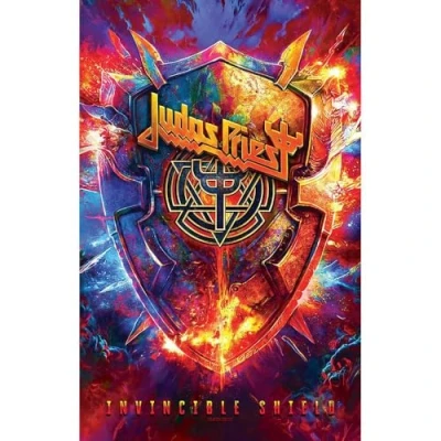 Abbildung von Judas Priest Invincible Shield Unisex Flagge Multicolor 100% Polyester Band Merch, Bands