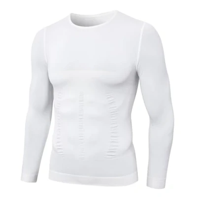 Abbildung von MEETYOO Men&#039;s Kompressionsshir Herren SS08 Shirt, Weiß, M