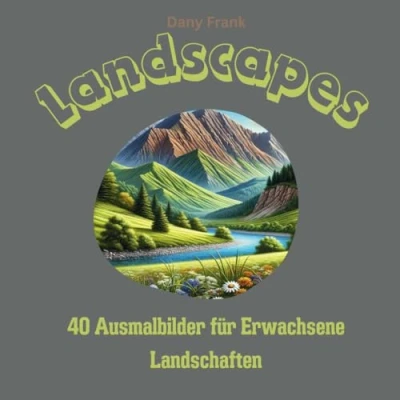 Abbildung von Malbuch für Erwachsene: Landscapes: 40 verschiedene Ausmalbilder mehr Achtsamkeit, Landschaften der ganzen Welt zum Abschalten und Entspannen