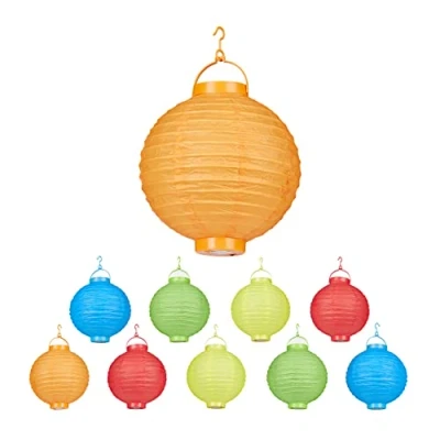 Abbildung von relaxdays LED Lampion Lampions bunt 10 Stück