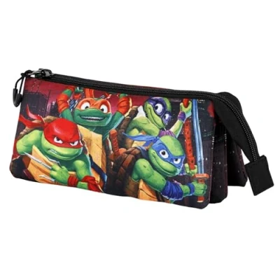 Abbildung von TEENAGE MUTANT NINJA Turtles Ninjas FAN Dreifach Federmäppchen 2.0, Mehrfarbig, 23 x 11 cm