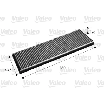 Abbildung von VALEO CLIMFILTER PROTECT 715632 Innenraumfilter Aktivkohlefilter 422 157 18 OPEL: Calibra A, Corsa B Schrägheck, Astra F CC