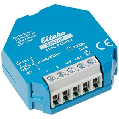 Abbildung von Eltako ES61 UC, Blau, Weiß, 250 V, 10 A, 45 x 18 mm