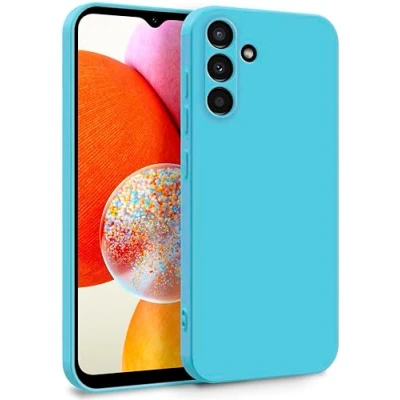 Abbildung von MyGadget Hülle für Samsung Galaxy A14 5G Zweilagige Handyhülle mit Kameraschutz Cover Innenfutter &amp; Silikon außen Türkis