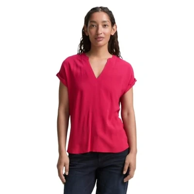Abbildung von TOM Tailor EASY Shape Tshirt print, Damen, Größe: 34, Raspberry red