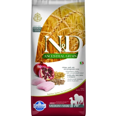 Abbildung von N&amp;D LG DOG Adult M/L Huhn &amp; Granatapfel varianten 12 kg