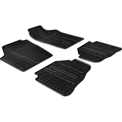 Abbildung von Gledring 0060 Fußmattensatz Gummi vorne und hinten 4 schwarz 750mm 550mm VOLKSWAGEN: Fox Schrägheck