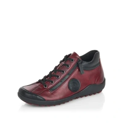 Abbildung von Remonte Damen R1477 Sneaker, schwarz/Chianti/Chianti / 35, 36 EU