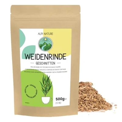 Abbildung von Weidenrinde geschnitten 500g von Alpi Nature, Tee lose, Weidenrindentee, Weidenrinden weiß zur Zubereitung und Kräutertee