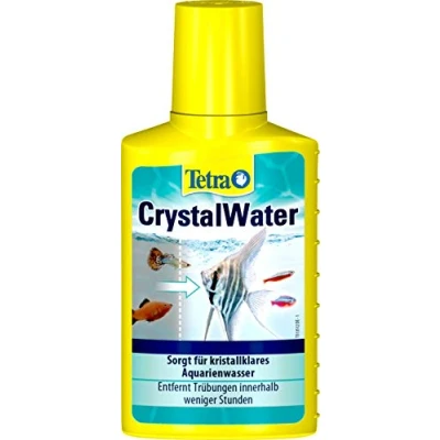 Abbildung von Tetra CrystalWater Wasserklärer gegen Trübungen für kristallklares Wasser im Aquarium, bindet Schwebepartikel, 100 ml Flasche