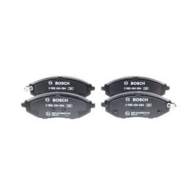 Abbildung von BOSCH 0 986 494 684 Bremsbelagsatz Low Metallic mit akustischer Verschleißwarnung Anti Quietsch Blech CHEVROLET: Spark