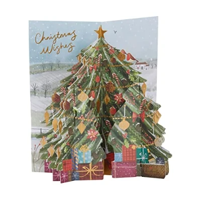Abbildung von UK Greetings Weihnachtskarten für ihn/sie/Freund Baum Design, 8 Stück
