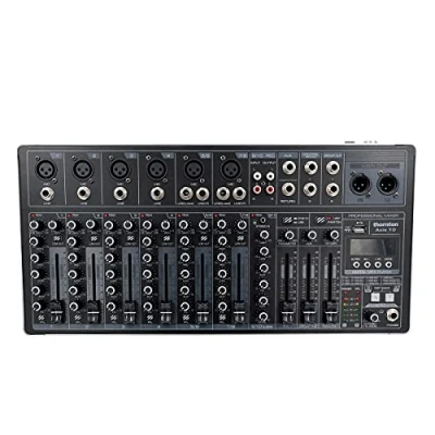 Abbildung von Thornton Axis 10 Kanal Mischpult mit USB, Effekten, Bluetooth und MP3 Player, 6 Kanäle Mikrofonvorverstärker 2 Stereokanäle