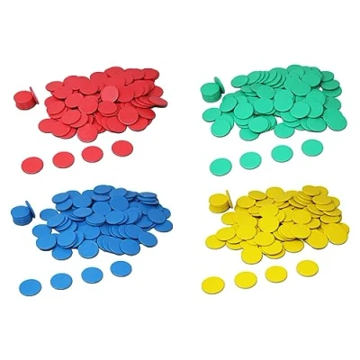 Abbildung von Wissner® aktiv lernen Lernspielzeug Spielchips (100 Stück), Zählchips Marker Tokens 25 mm RE Plastic®, Plastic®