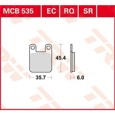 Abbildung von TRW Organic Sportive MCB535RQ Bremsbelagsatz