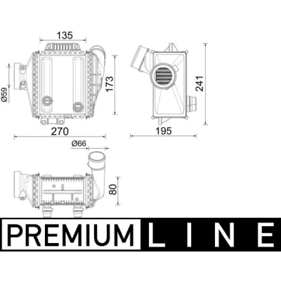 Abbildung von MAHLE ORIGINAL CI 639 000P Ladeluftkühler MERCEDES BENZ: C Klasse T modell, Limousine