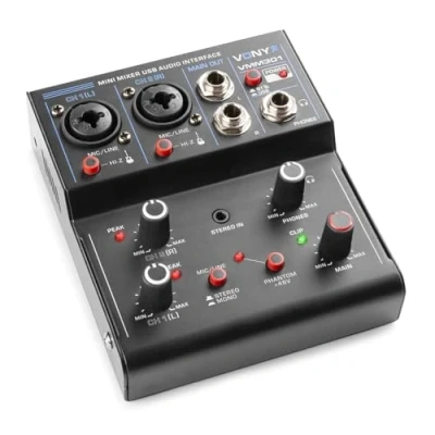 Abbildung von Vonyx VMM301 USB Mixer 3 Kanal mit Bluetooth und