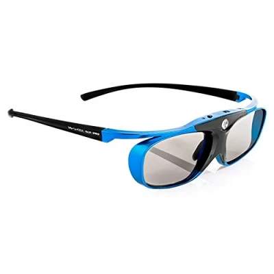 Abbildung von Hi Shock DLP Pro Blue Heaven Link 3D Brille kompatibel mit Beamer von Acer, BenQ, Optoma, LG, [96 144 Hz Akkubetrieb aufladbar Link]