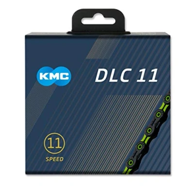 Abbildung von KMC Unisex Erwachsene DLC11 Kette, schwarz,blau, 1/2 X 11/128 118GL SW/BL