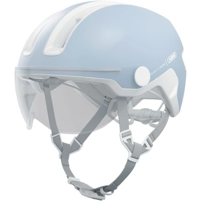 Abbildung von ABUS Stadthelm HUD Y ACE stylischer Fahrradhelm mit Visier und magnetischem, aufladbarem LED Rücklicht für Damen Herren Pure Aqua, Größe L