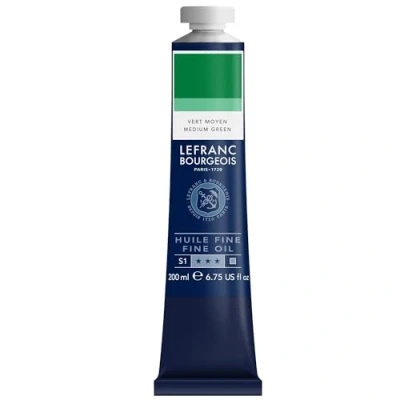 Abbildung von Lefranc Bourgeois 301833 Feine Ölfarbe in hervorragender Qualität,lichtecht mit gleichmäßige Konsistenz, 200ml Tube, ideal für Keilrahmen, Leinwand, Malkarton Grüne Erde
