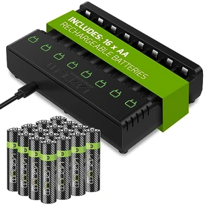 Abbildung von Venom Power 8 Wege Ladestation mit 16 x 2100 mAh AA Batterien