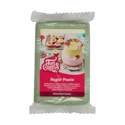 Abbildung von FunCakes Rollfondant Botanical Green: Einfach zu verwenden, glatt, flexibel, weich und biegsam, perfekt zum Dekorieren von Kuchen, Halal, koscher glutenfrei, 250 g