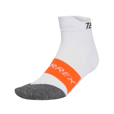 Abbildung von Adidas Terrex HEAT.RDY Trail Running Agravic CREW SOCK Unisex Sportsocken, Größe: Large, White/black/impact orange