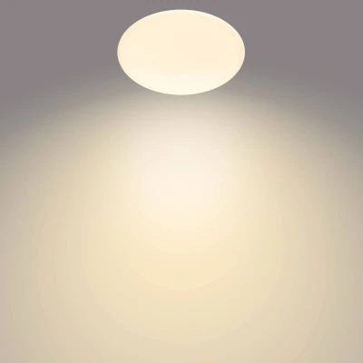 Abbildung von Philips LED Moire Deckenleuchte (20 W), Wand und mit kaltweißem Licht, energiesparende Raumbeleuchtung EyeComfort, weiß